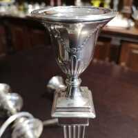 Magnificent three-armed candlestick in sterling silver