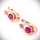 Stud earrings in 585 rose gold with intense pink spinels