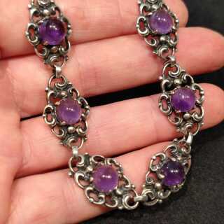 Antikschmuck - Annodazumal Antikschmuck: Vintage Trachtenschmuck Armband in Silber mit Amethysten kaufen