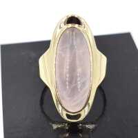 Elegant ladies ring from the mid-century era in gold with a rose quartz