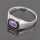 Antikschmuck - Annodazumal Antikschmuck: Vintage Ring aus Silber mit einem Amethyst und Emaille kaufen