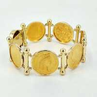 Exclusive coin bracelet for ladies made of ducat gold from the 1960s