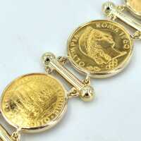 Exclusive coin bracelet for ladies made of ducat gold from the 1960s