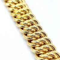 Elegant vintage double armour bracelet in 585 yellow gold