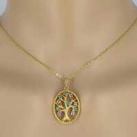 Vintage necklace with pendant in gold with symbolic meaning