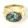 Vintage Schmuck in Gold - Annodazumal Antikschmuck: Unisex Ring aus 375er Gelbgold mit einem ovalen Moosachat-Cabochon kaufen