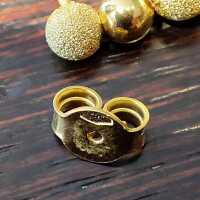 Stylish ball earrings in 585 / 14k yellow gold