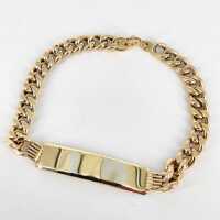 Exklusives Herrenarmband mit Gravurplatte aus 333er Gold