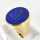 Art Deco mens signet ring in yellow gold with oval lapis lazuli