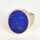 Art Deco mens signet ring in yellow gold with oval lapis lazuli