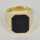 Magnificent mens signet ring in 585 yellow gold with onyx