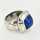 Vintage ladies ring in silver with a dark blue spinel