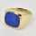 Herrenring aus Gelbgold mit gesprenkeltem blauem Lapislazuli