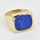 Herrenring aus Gelbgold mit gesprenkeltem blauem Lapislazuli