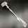 Magnificent antique silver soup ladle with spade handle