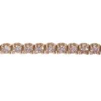 Tennis bracelet in 585 rose gold with pink diamonds