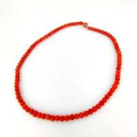 Antique coral necklace from southern Italy with red Sardegna Mediterranean corals