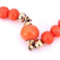 Antique coral necklace from southern Italy with red Sardegna Mediterranean corals