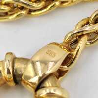 Vintage cable chain bracelet in 585 yellow gold with large spring ring