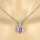 Elegant pendant in white gold with a kunzite and diamonds