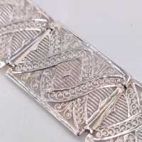 Filigree Art Deco bracelet made of 800 silver