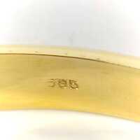 Elegant two-piece purist bangle in 585 yellow gold