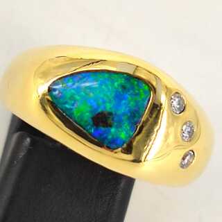 Opal band ring gold sales