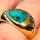 Antikschmuck - Annodazumal Antikschmuck: Edler vintage Bandring aus 750er Gold mit einem Boulder Opal und Brillanten kaufen