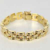 Vintage brick bracelet in 333 yellow gold