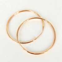 Vintage hoop earrings in yellow gold 583/- in a minimalist design