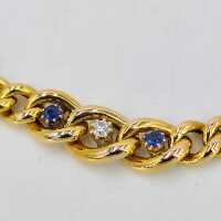 Elegant vintage bracelet in 585 gold with gemstones