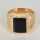 Imposanter Art Deco Herren-Siegelring aus Gelbgold mit einem Onyx