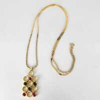 Vintage necklace in gold with coloured tourmalines