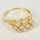 Vintage asymmetrischer Damenring in 585er Gold mit Brillanten