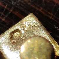 Mehrteiliger Vintage-Armreif aus 585er Gelbgold mit Kautschukeinlage