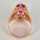 Vintage Damenring aus 583er Rotgold mit pinkfarbenem Spinell