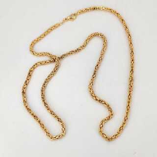 Antikschmuck - Annodazumal Antikschmuck: Extravagante lange vintage Königskette aus 585er Gelbgold kaufen