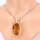 Vintage Schmuck in Gold - Annodazumal Antikschmuck: Luxuriöse Halskette aus 585er Weißgold mit großem Palmeira Citrin kaufen
