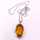 Luxurious vintage necklace in 585 white gold with large Palmeira citrine