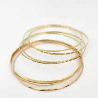 Vintage bangle set from the 1960s in 333 gold