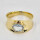 Vintage Damenring aus 333er Gelbgold mit Aquamarin – handgearbeitet