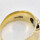 Vintage Damenring aus 333er Gelbgold mit Aquamarin – handgearbeitet