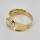 Vintage Damenring aus 333er Gelbgold mit Aquamarin – handgearbeitet