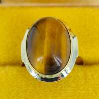 Vintage Damenring aus 585er Gold mit Tigerauge