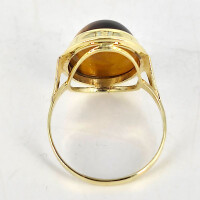 Vintage Damenring aus 585er Gold mit Tigerauge