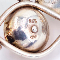 Vintage amber bracelet from Fischland - 835 silver - around 1950