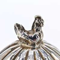 Vintage Eierbecher „Queen Anne Huhn“ aus 925er Sterling-Silber