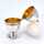 Paar Eierbecher „Hahn & Henne“ aus 925er Sterling-Silber – Empire-Stil