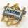 Antike Brosche „Puttenreigen“ aus 750er Gold mit Email & Diamanten