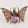Antike Jugendstil-Schalbrosche „Schmetterling“ mit Amethyst & Perlchen – um 1900